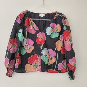 Graham & Spencer  multi color floral pattern top size S